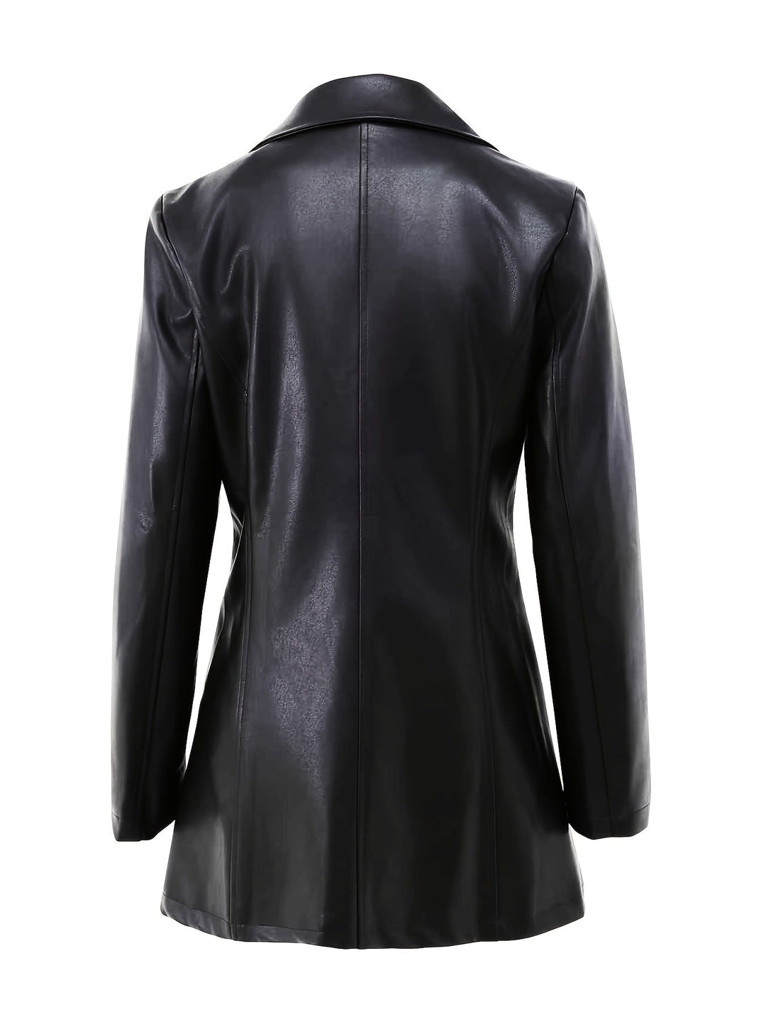 Freyborg | Damen Ledermantel Slim Fit Langmantel - Black - Image 4