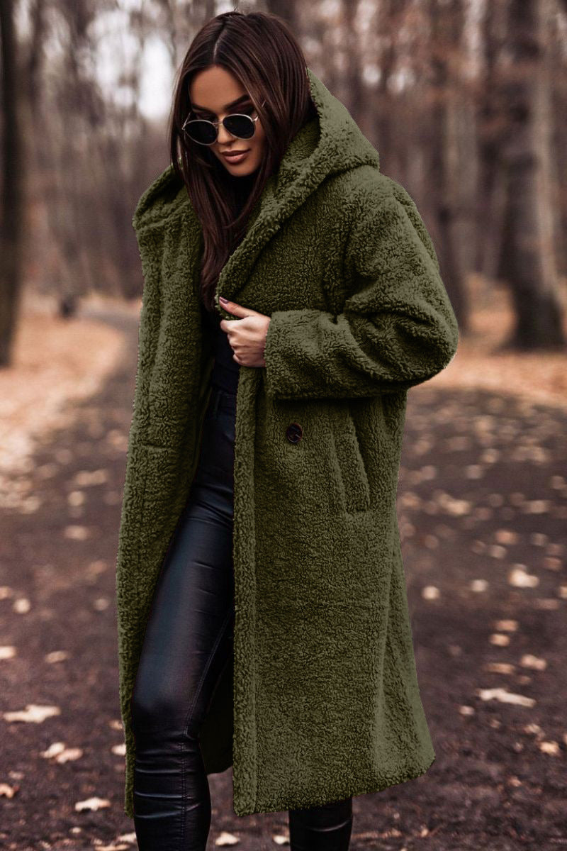 Freylin | Damen Teddymantel Oversize Wintermantel - Beige - Image 2