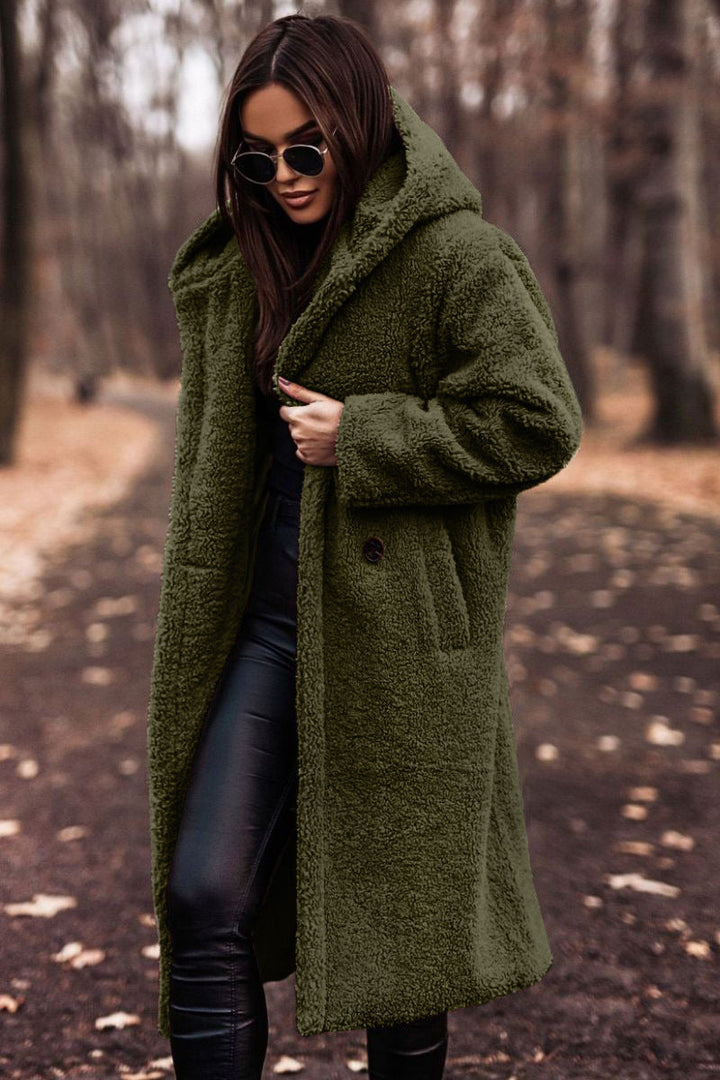 Freylin | Damen Teddymantel Oversize Wintermantel - Beige - Image 2