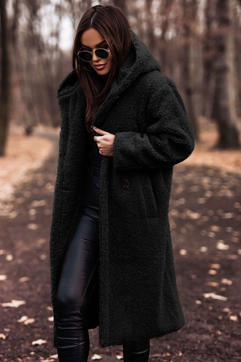 Freylin | Damen Teddymantel Oversize Wintermantel - Beige - Image 3