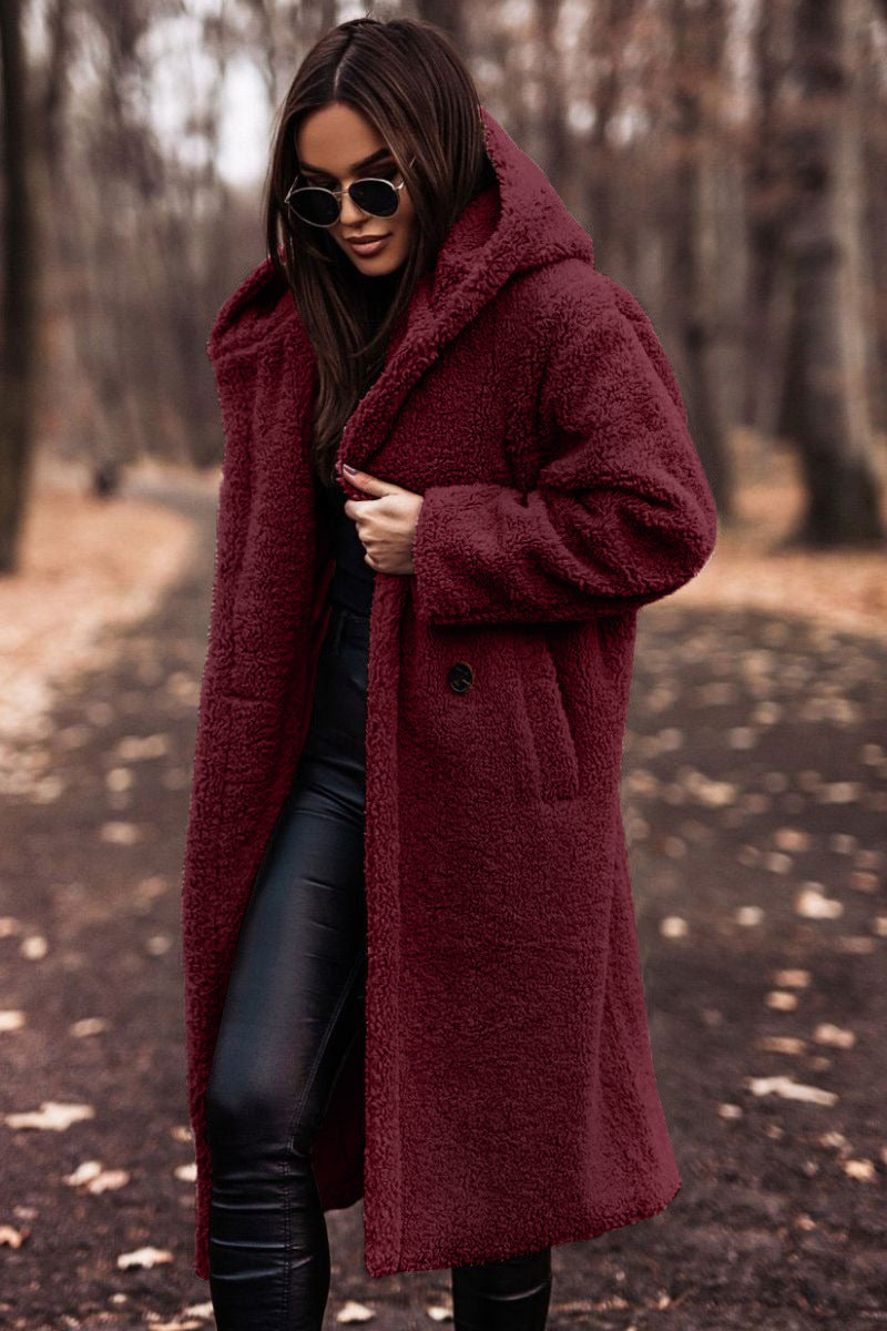 Freylin | Damen Teddymantel Oversize Wintermantel - Beige - Image 9