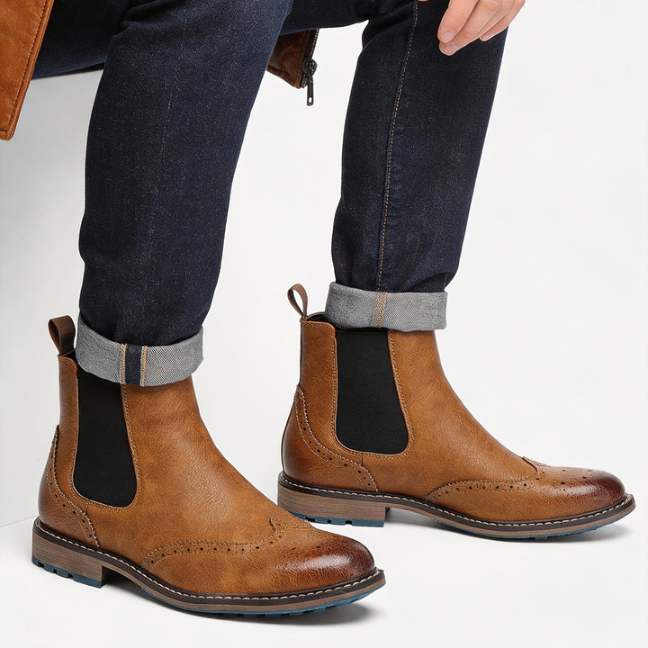 Fridolin | Herren Chelsea Boots Stiefelette Schwarz - Black - Image 4