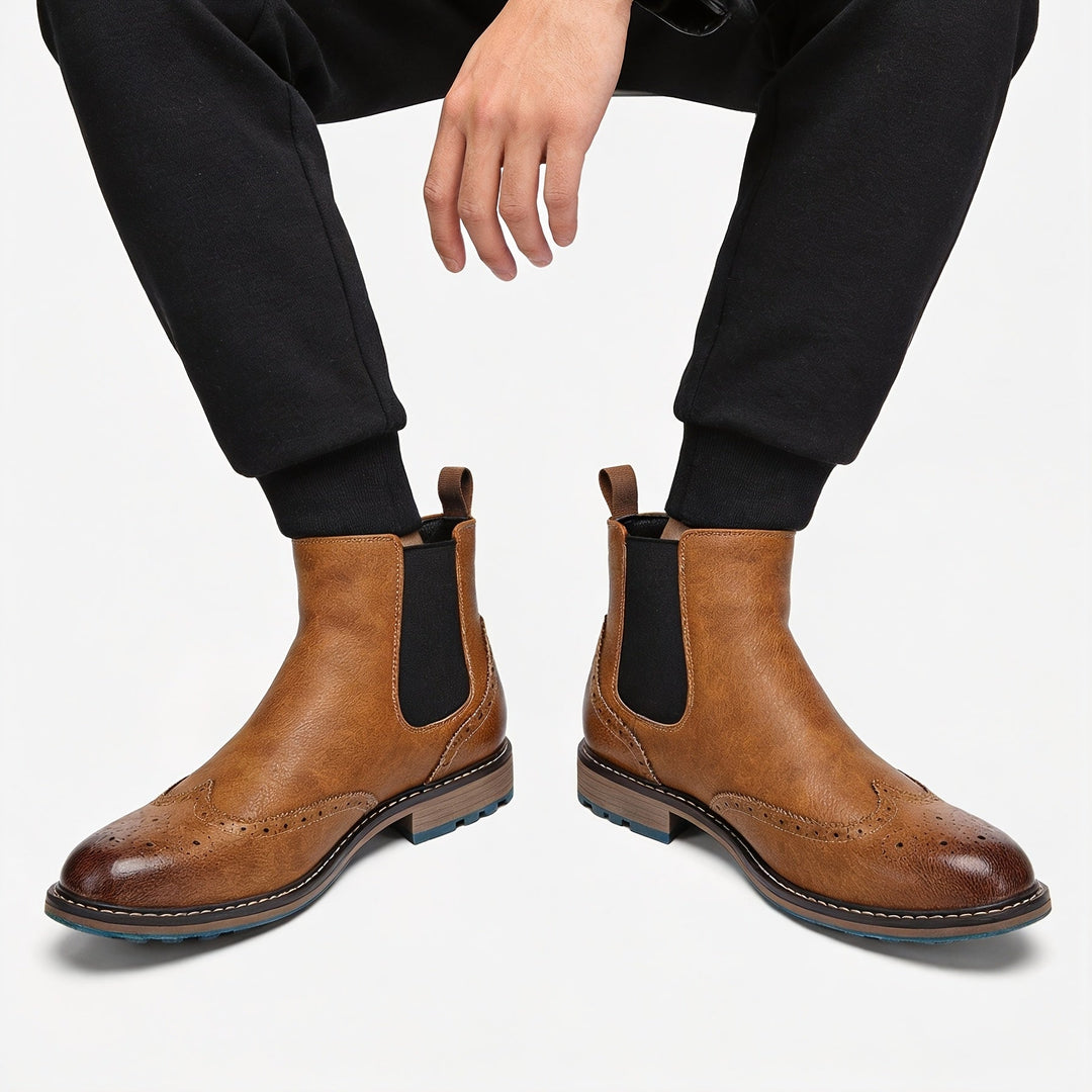 Fridolin | Herren Chelsea Boots Stiefelette Schwarz - Black - Image 6