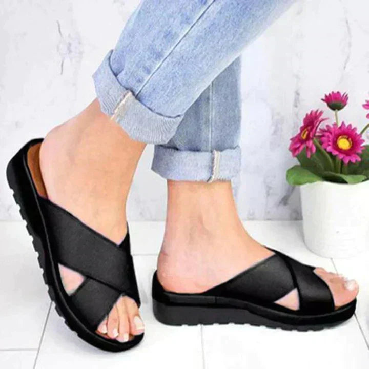 Frieda | Damen Flache Riemchensandalen Weiß - White - Image 5
