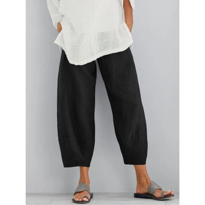 Galina | Damen Haremshose Weite Pumphose Elastischer Bund - Taupe - Image 3