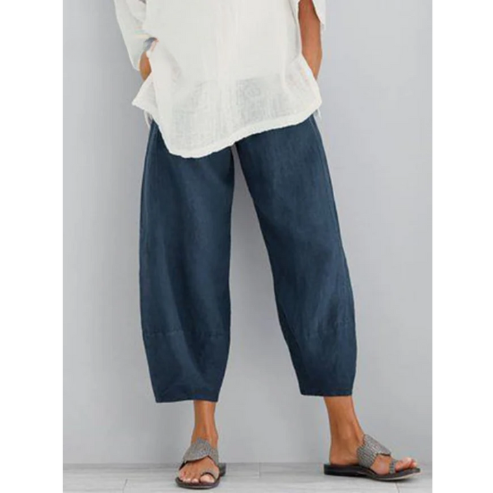 Galina | Damen Haremshose Weite Pumphose Elastischer Bund - Taupe - Image 4