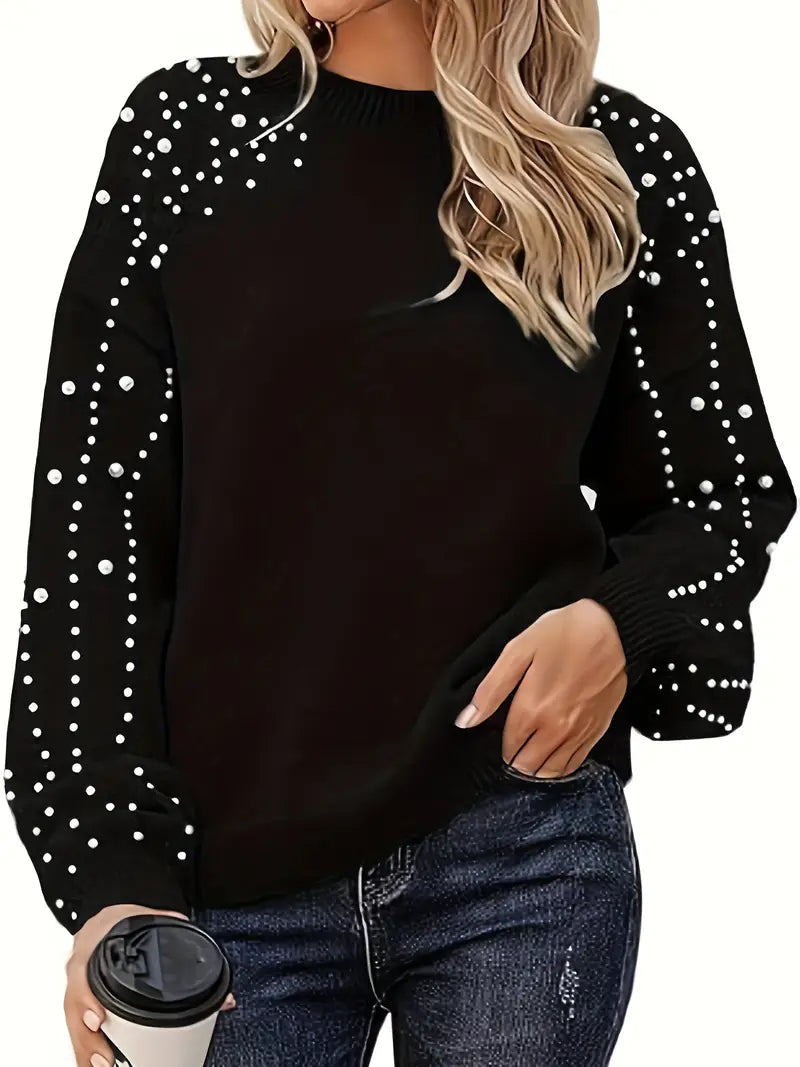 Gerdborg | Damen Strickpullover mit Perlenbesatz - Red - Image 2