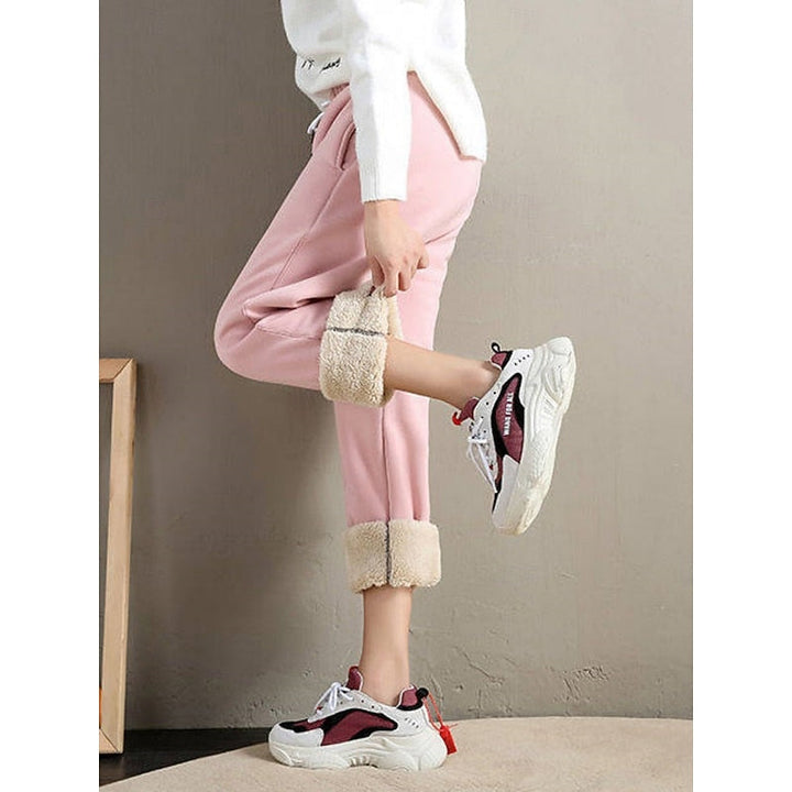 Gerdula | Damen Jogginghose Fleece warm Relaxed Fit - Pink - Image 6