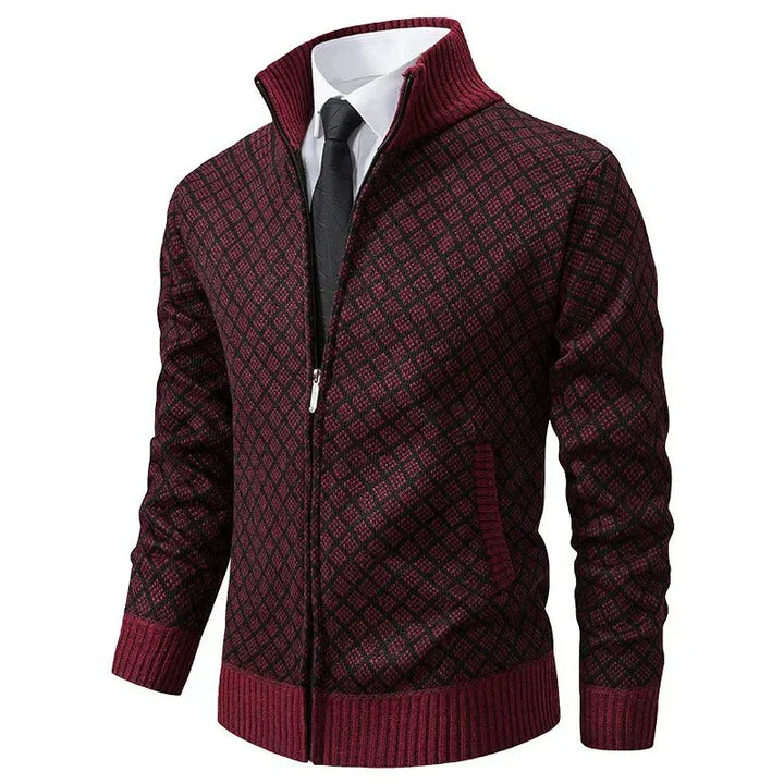 Gerhard | Herren Strickjacke mit Reißverschluss - Navy - Image 4
