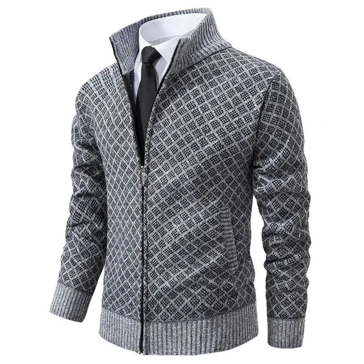 Gerhard | Herren Strickjacke mit Reißverschluss - Navy - Image 5