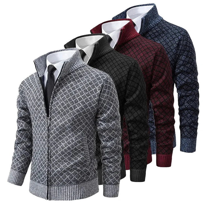 Gerhard | Herren Strickjacke mit Reißverschluss - Navy - Image 7