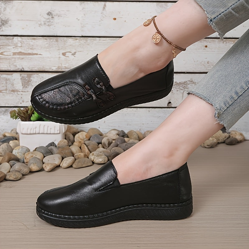 Gerlana | Damen Loafer Slipper Flacher Schuh - Burgundy - Image 3