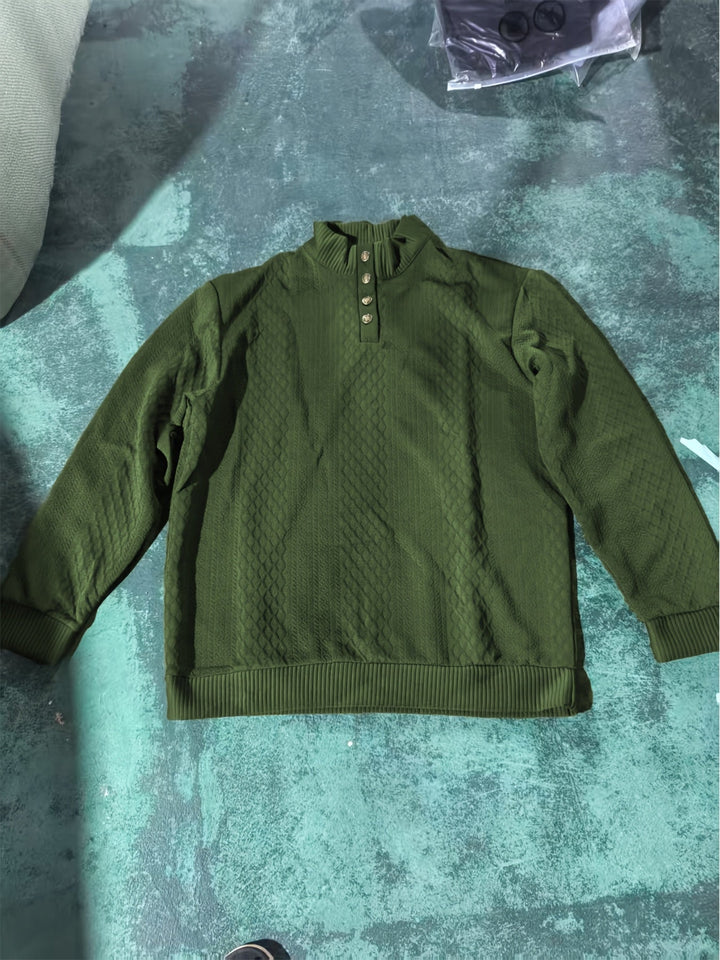 Gerlof | Herren Stehkragen Pullover Strukturstrick - Beige - Image 14