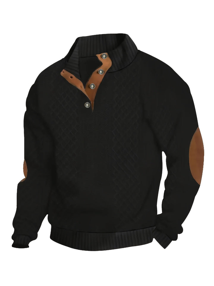 Gerlof | Herren Stehkragen Pullover Strukturstrick - Beige - Image 17