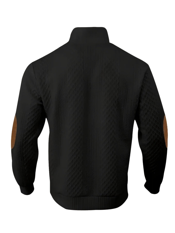 Gerlof | Herren Stehkragen Pullover Strukturstrick - Beige - Image 18