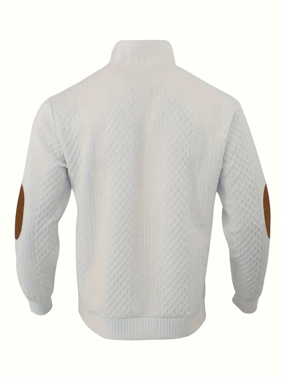 Gerlof | Herren Stehkragen Pullover Strukturstrick - Beige - Image 34