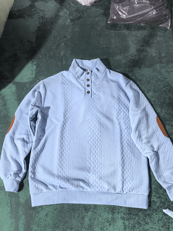 Gerlof | Herren Stehkragen Pullover Strukturstrick - Beige - Image 46