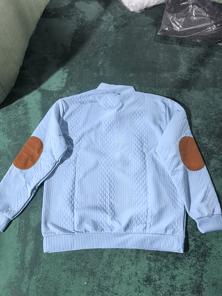 Gerlof | Herren Stehkragen Pullover Strukturstrick - Beige - Image 47