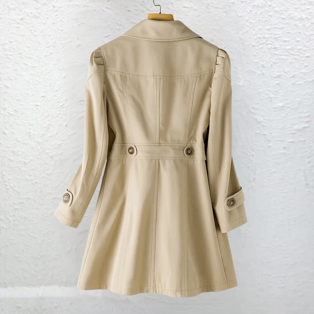 Gerlotte | Damen Trenchcoat Figurbetont Mantel - Beige - Image 1