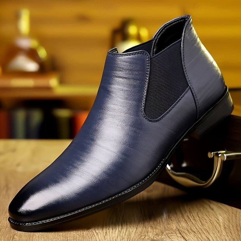 Germund | Herren Stiefelette Chelsea Boot Lederoptik - Dark Blue - Image 1