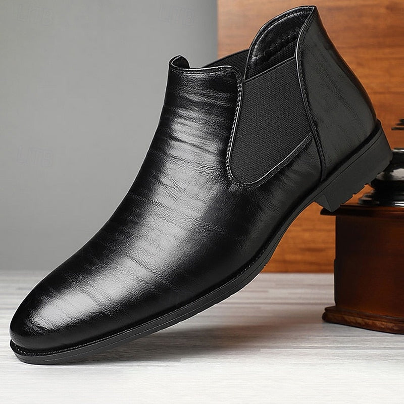 Germund | Herren Stiefelette Chelsea Boot Lederoptik - Dark Blue - Image 2