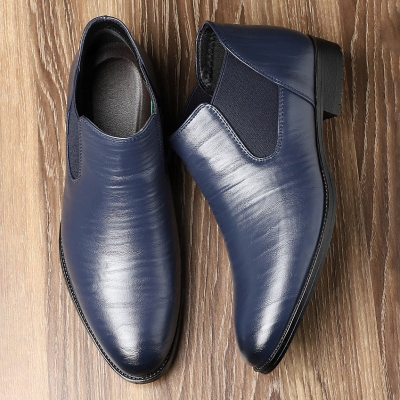 Germund | Herren Stiefelette Chelsea Boot Lederoptik - Dark Blue - Image 3