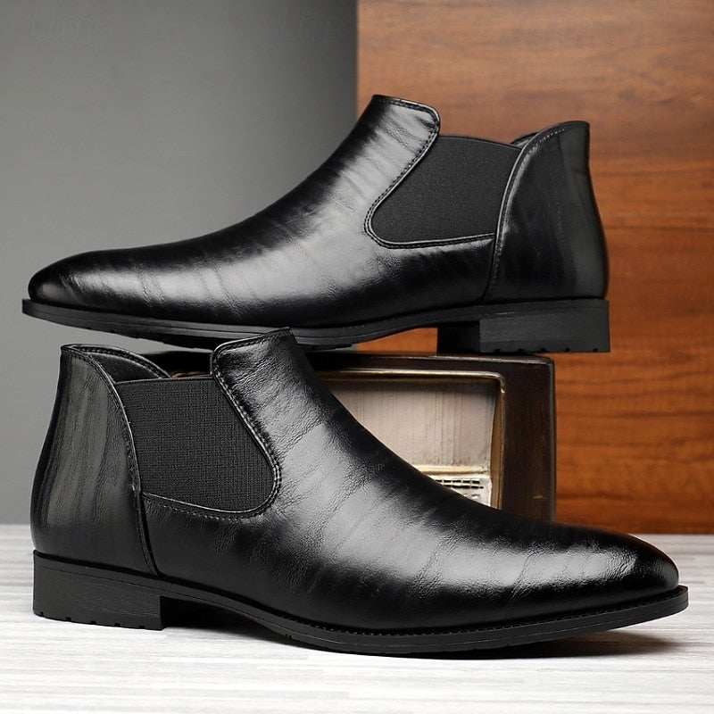 Germund | Herren Stiefelette Chelsea Boot Lederoptik - Dark Blue - Image 5