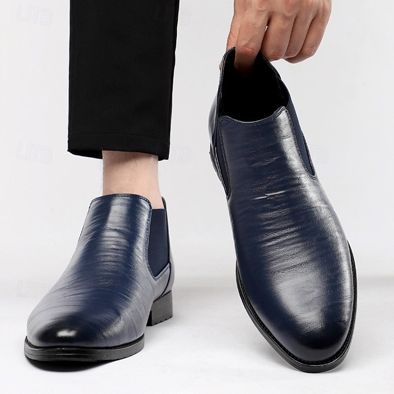 Germund | Herren Stiefelette Chelsea Boot Lederoptik - Dark Blue - Image 7