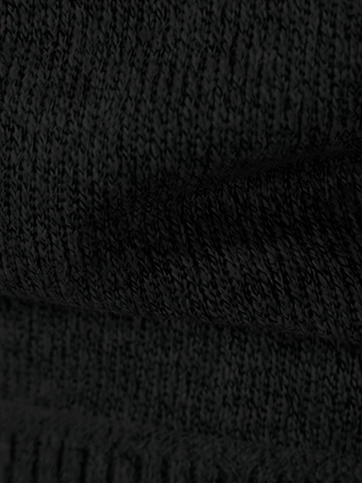 Gerold | Herren Strickjacke Reißverschluss Zopfmuster - Black - Image 4