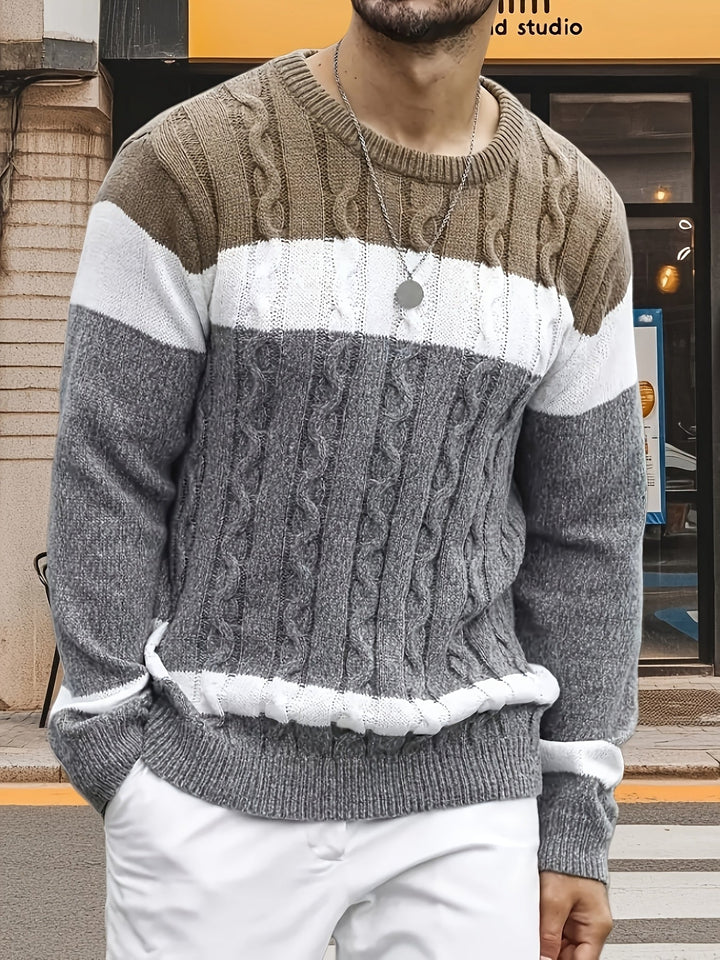 Gerwin | Herren Colorblock Strickpullover Rundhals - Image 10