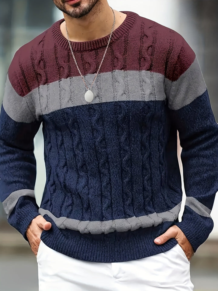 Gerwin | Herren Colorblock Strickpullover Rundhals - Image 14