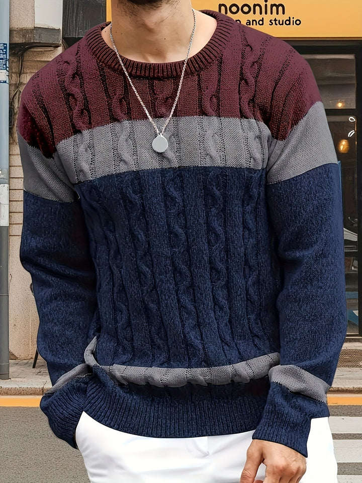 Gerwin | Herren Colorblock Strickpullover Rundhals - Image 16