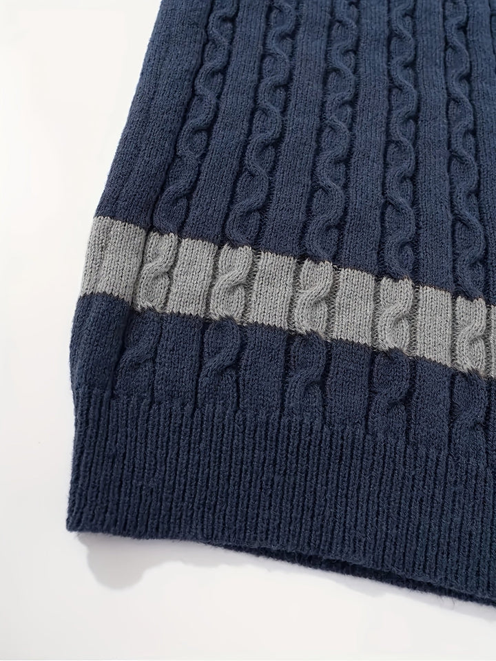 Gerwin | Herren Colorblock Strickpullover Rundhals - Image 17