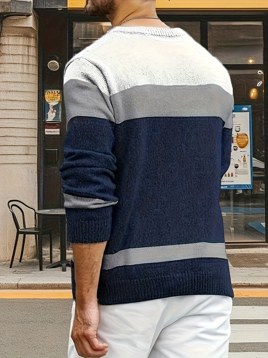 Gerwin | Herren Colorblock Strickpullover Rundhals - Image 3