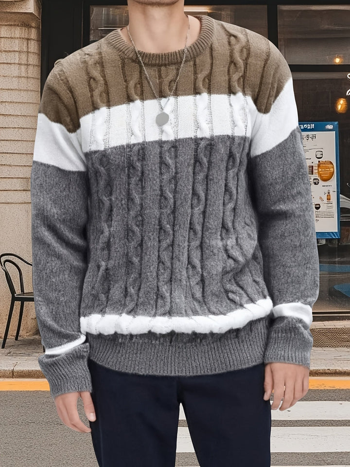 Gerwin | Herren Colorblock Strickpullover Rundhals - Image 9