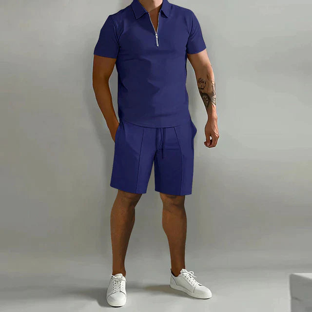 Leon | Herren Sommer Set Poloshirt und Shorts