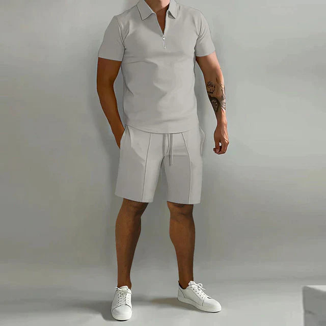 Leon | Herren Sommer Set Poloshirt und Shorts