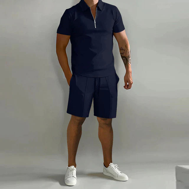 Leon | Herren Sommer Set Poloshirt und Shorts