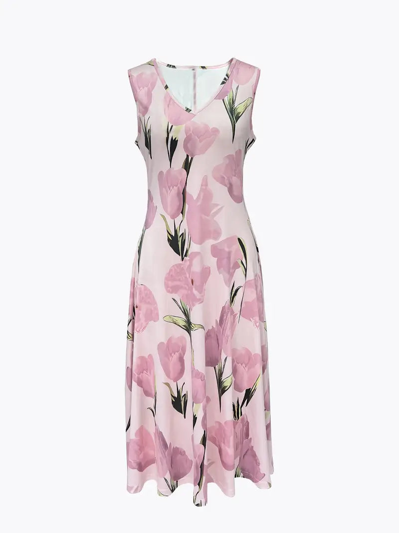 Giselle | Damen Blumenkleid Set mit Jacke - Pink - Image 4