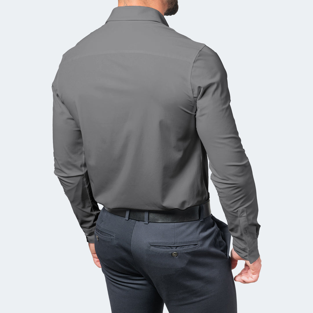Zoren | Herren Businesshemd Slim Fit Stretch Langarm