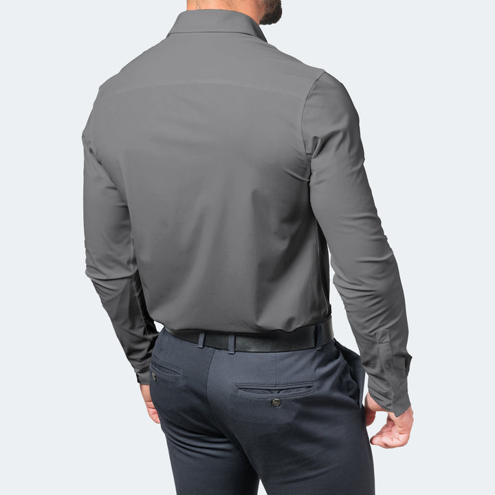 Zoren | Herren Businesshemd Slim Fit Stretch Langarm