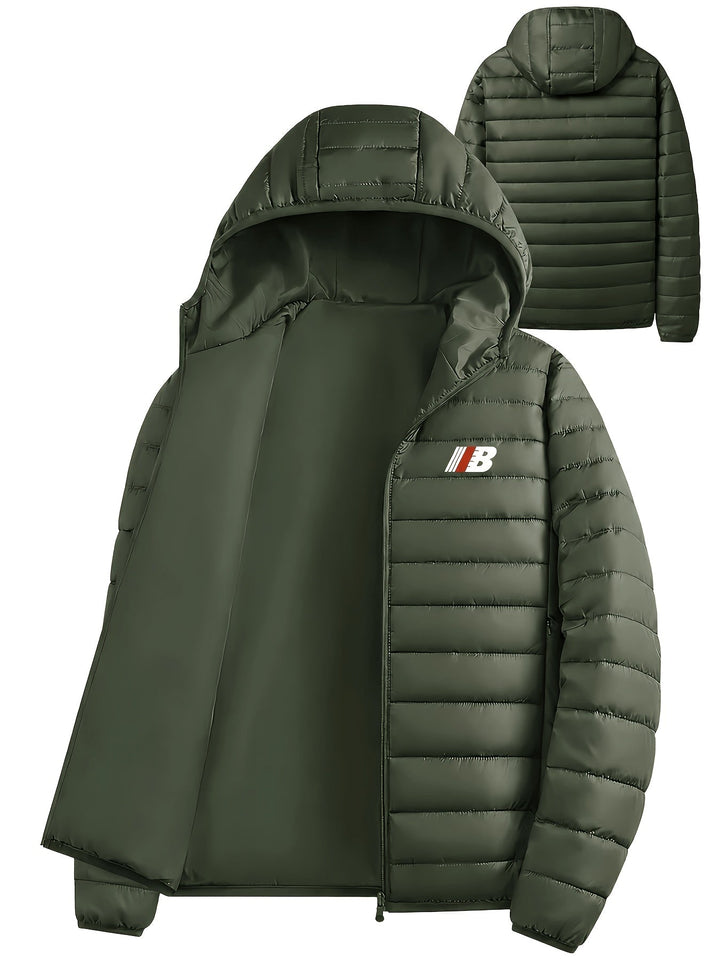 Grimbert | Herren Steppjacke mit Kapuze - Olive Green - Image 1