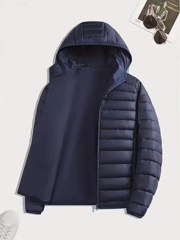 Grimbert | Herren Steppjacke mit Kapuze - Olive Green - Image 3