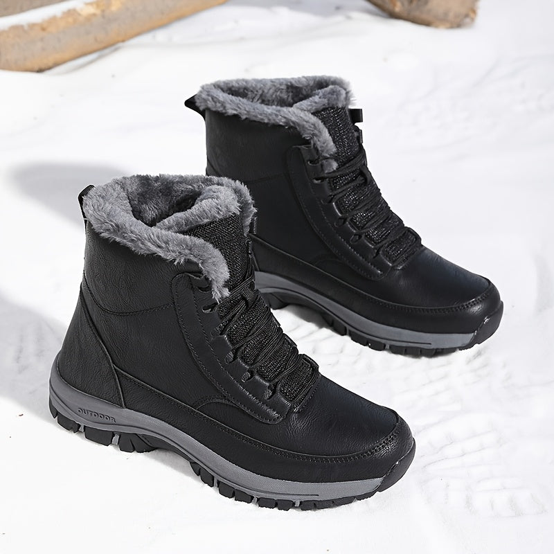 Grimhild | Damen Wasserdichte Winterstiefel Gefüttert - Black - Image 1