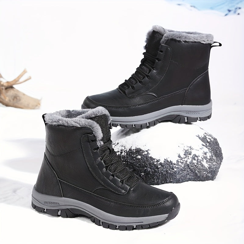 Grimhild | Damen Wasserdichte Winterstiefel Gefüttert - Black - Image 4