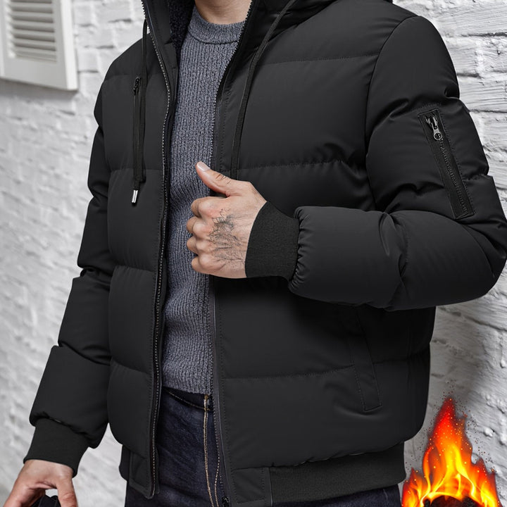 Grimold | Herren Steppjacke mit Kapuze Winterjacke - Black - Image 1