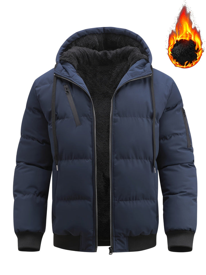 Grimold | Herren Steppjacke mit Kapuze Winterjacke - Black - Image 13