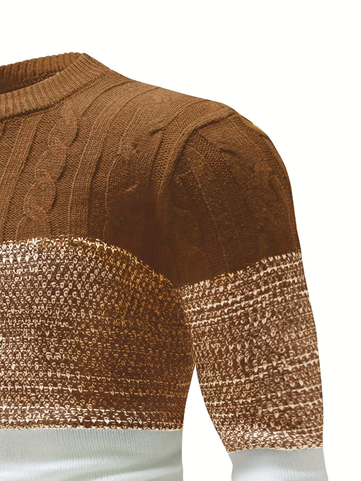 Grimolf | Herren Colour-Block Strickpullover - Image 10