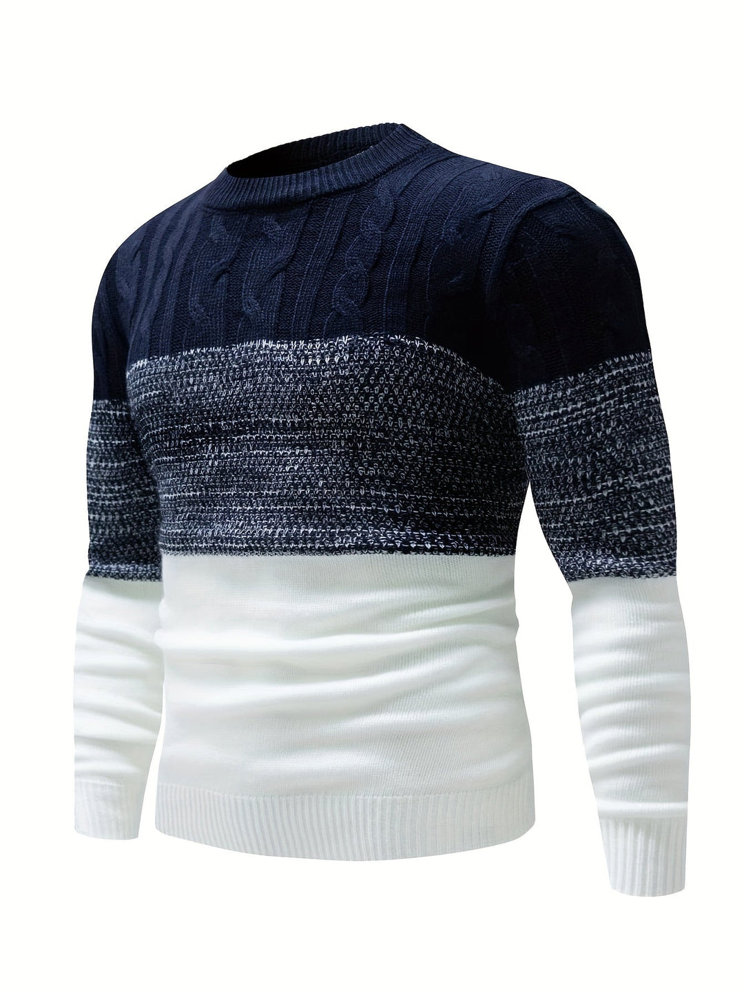 Grimolf | Herren Colour-Block Strickpullover - Image 2