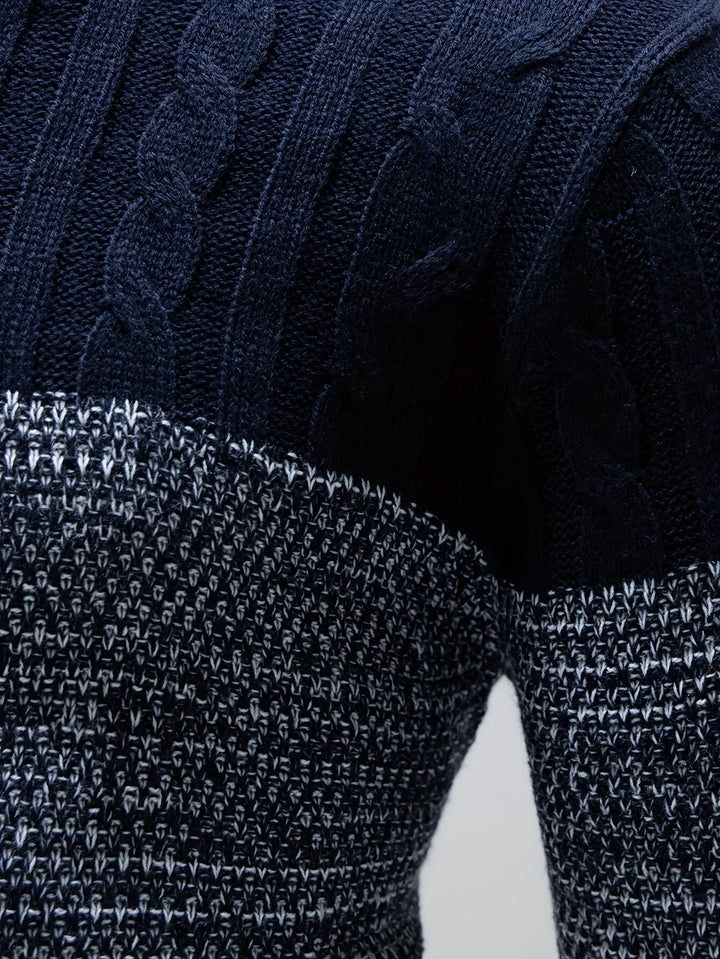 Grimolf | Herren Colour-Block Strickpullover - Image 4